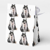 Tuxedo Cat Black Birthday Cats Cake Favor Box Bedankdoosjes (Achterkant)