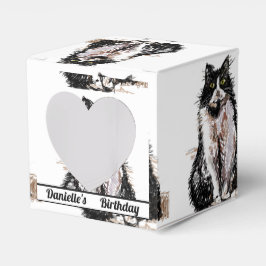 Tuxedo Cat Black Birthday Cats Cake Favor Box Bedankdoosjes