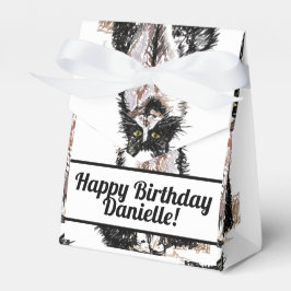 Tuxedo Cat Black Birthday Cats Cake Favor Box Bedankdoosjes