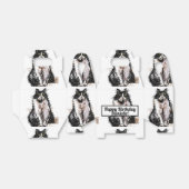 Tuxedo Cat Black Birthday Cats Cake Favor Box Bedankdoosjes (Uitgevouwen)