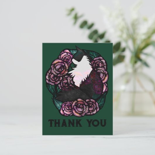 Tuxedo Cat Black en witte katten Briefkaart (Staand voorkant)