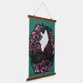Tuxedo Cat Black en witte katten Hangend Wandkleed (Gebogen)