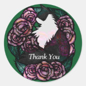 Tuxedo Cat Black en witte katten Ronde Sticker (Voorkant)