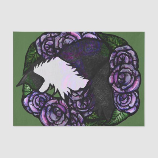 Tuxedo Cat Black en witte katten Tissuepapier (Voorkant)