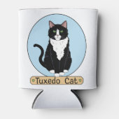 Tuxedo Cat Blikjeskoeler (Voorkant)