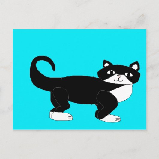 Tuxedo Cat. Briefkaart (Voorkant)
