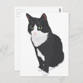 Tuxedo Cat Briefkaart (Voorkant / Achterkant)