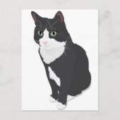 Tuxedo Cat Briefkaart (Voorkant)
