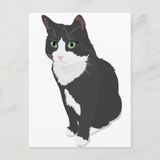 Tuxedo Cat Briefkaart (Voorkant)