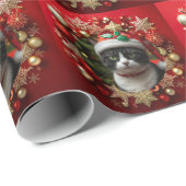 Tuxedo cat cadeaupapier (Rol Hoek)