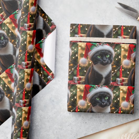 Tuxedo cat cadeaupapier