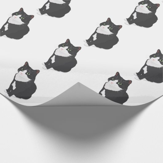Tuxedo Cat Cadeaupapier (Hoek)