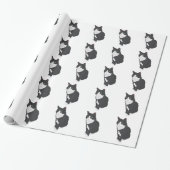 Tuxedo Cat Cadeaupapier (Uitgerold)