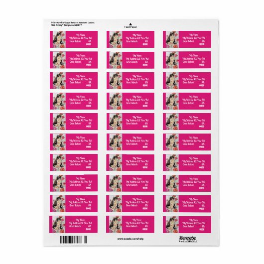 Tuxedo cat Cats Art Return Address Labels (Full Sheet)