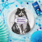 Tuxedo Cat Cats Black White Birthday Party Bord (Feest)