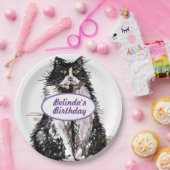 Tuxedo Cat Cats Black White Birthday Party Bord (Feest)