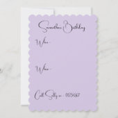 Tuxedo Cat Cats Paarse verjaardagsfeestje Kaart (Achterkant)