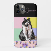 Tuxedo Cat Cats Pastel Roze Meisjes  Case-Mate iPhone Case (Achterkant)