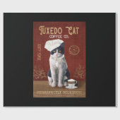 Tuxedo Cat Chef Coffee Love Tuxedo Lover Cat Life Cadeaupapier (Vlak)