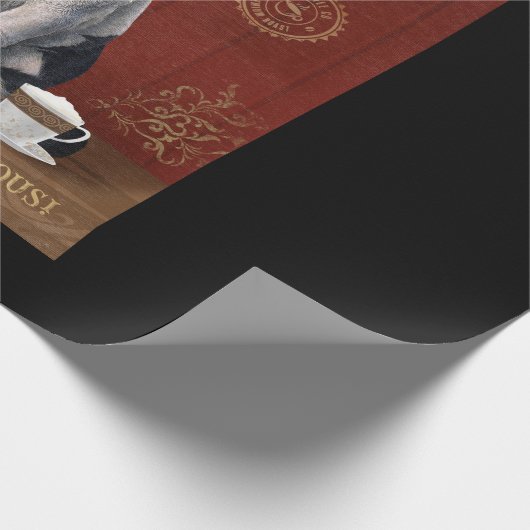 Tuxedo Cat Chef Coffee Love Tuxedo Lover Cat Life Cadeaupapier (Hoek)