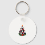 Tuxedo Cat Christmas Tree Tuxedo Cat Lights Xmas M Sleutelhanger (Voorkant)