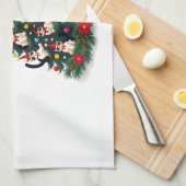 Tuxedo Cat Christmas Tree Tuxedo Cat Lights Xmas M Theedoek (Quarter Fold)