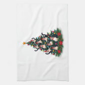 Tuxedo Cat Christmas Tree Tuxedo Cat Lights Xmas M Theedoek (Verticaal)