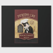 Tuxedo Cat Coffee Cadeaupapier (Vlak)