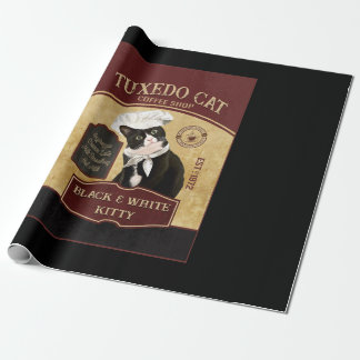 Tuxedo Cat Coffee Cadeaupapier