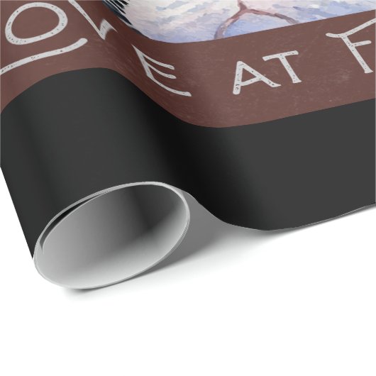 Tuxedo Cat Coffee Co. Love At First Sip Funny Cat Cadeaupapier (Rol Hoek)