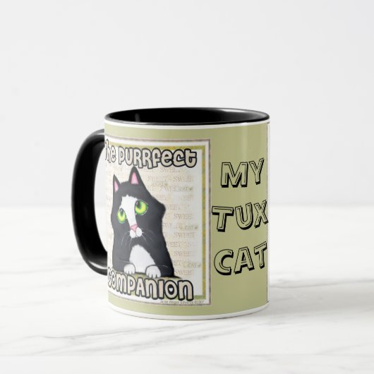 Tuxedo Cat Coffee/Tea Mok (Voorkant links)