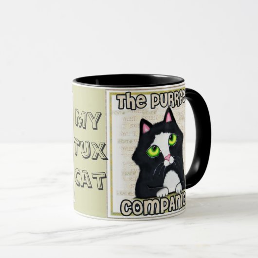 Tuxedo Cat Coffee/Tea Mok (Voorkant rechts)