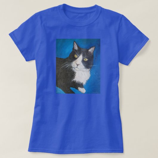 Tuxedo Cat Cool Pet Clothing Custom Art Shirt (Design voorkant)