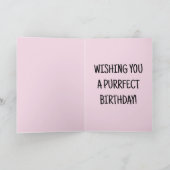 Tuxedo Cat CUTE BIRTHDAY PANDA KAT GREETING Kaart (Binnen)