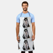 Tuxedo Cat Cute Cats Black White Animal Apron Schort (Gedragen)