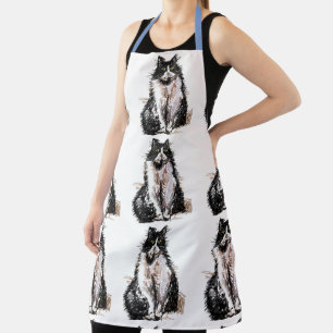 Tuxedo Cat Cute Cats Black White Animal Apron Schort