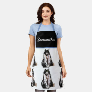 Tuxedo Cat Cute Cats Black White Animal Pet Apron Schort