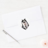 Tuxedo Cat Cute Drawing Black and White Cats Hart Sticker (Envelop)