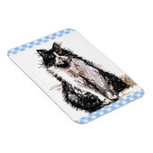 Tuxedo Cat Cute Drawing Black and White Cats Magneet (Rechterzijde)