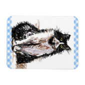 Tuxedo Cat Cute Drawing Black and White Cats Magneet (Horizontaal)