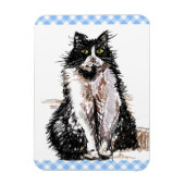 Tuxedo Cat Cute Drawing Black and White Cats Magneet (Verticaal)