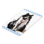Tuxedo Cat Cute Drawing Black and White Cats Magneet (Linkerzijde)
