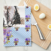 Tuxedo Cat Cute Drawing Black White Cats Theedoek (Quarter Fold)