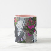 Tuxedo Cat Cute  Flowers Katten Birthday Card Mok (Midden)