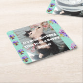 Tuxedo Cat Cute Funny Cats Happy Birthday Onderzet Kartonnen Onderzetters (Schuin)