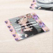 Tuxedo Cat Cute Funny Cats Happy Birthday Onderzet Kartonnen Onderzetters (Schuin)