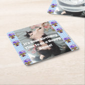Tuxedo Cat Cute Funny Cats Happy Birthday Onderzet Kartonnen Onderzetters (Schuin)