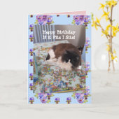 Tuxedo Cat Cute Funny Cats in boxes Cats Card Kaart (Gele Bloem)