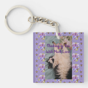 Tuxedo Cat Cute Funny Denking You Love Keyring Sleutelhanger