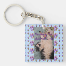 Tuxedo Cat Cute Funny Denking You Love Keyring Sleutelhanger